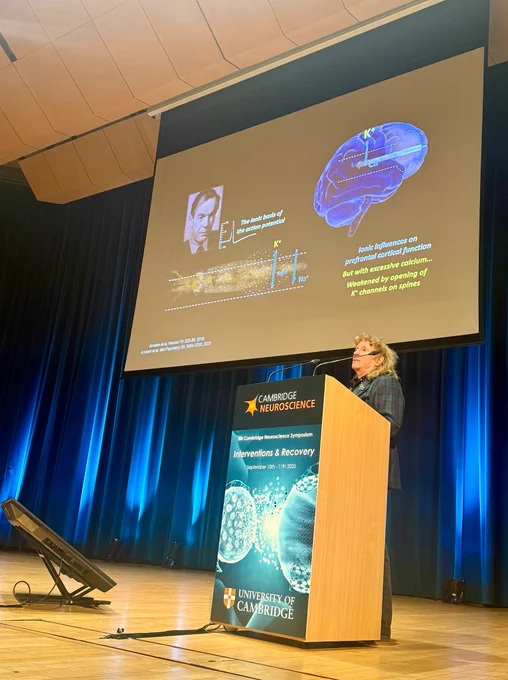 Amy Arnsten giving her lecture