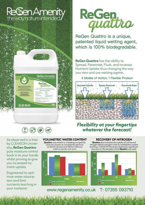 Quattro can move water through your rootzone just by adjusting application rates.