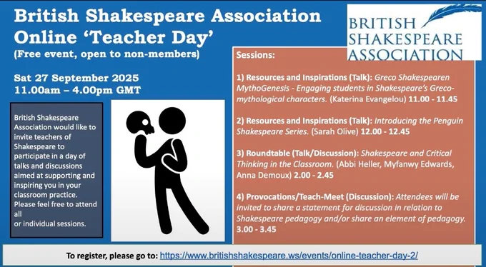 Info graphic with details of BSA's Online Teacher Day. Visit website for more info