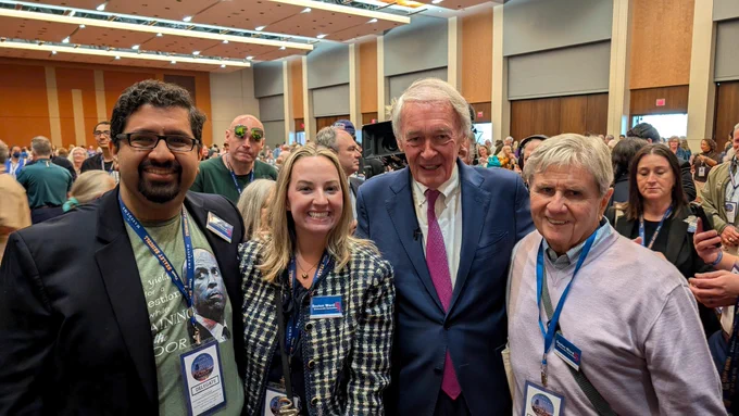 Sharon, Hemal, Bob and Ed Markey. 