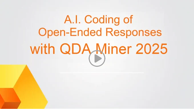 A.I Coding of Open-Ended Responses with QDA Miner 2025