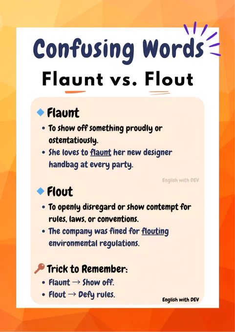 FLAUNT vs FLOUT
