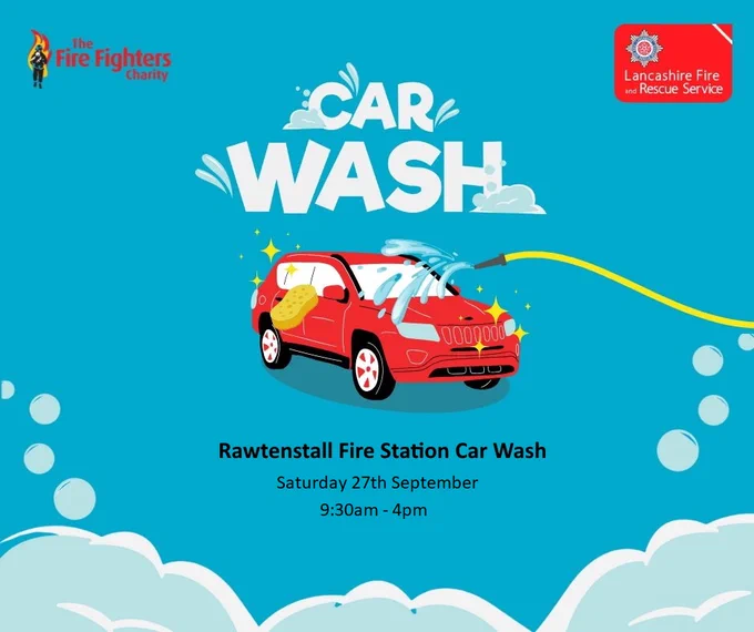 Rawtenstall Fire Station Car Wash
Saturday 27th September
9:30am - 4pm