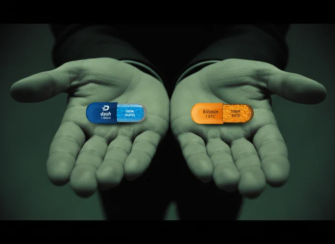 Credits to @luchopoletti for the original image of the bitcoin pill.