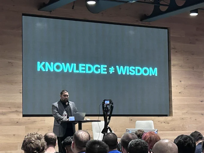 Danny giving the opening keynote at CYC2025