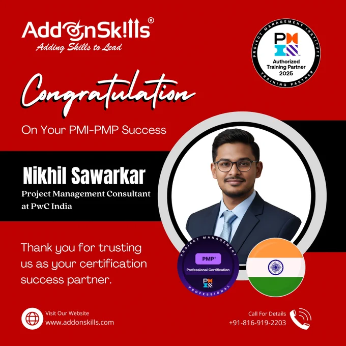 PMP SUCCESS SPOTLIGHT: Congratulations Nikhil Sawarka