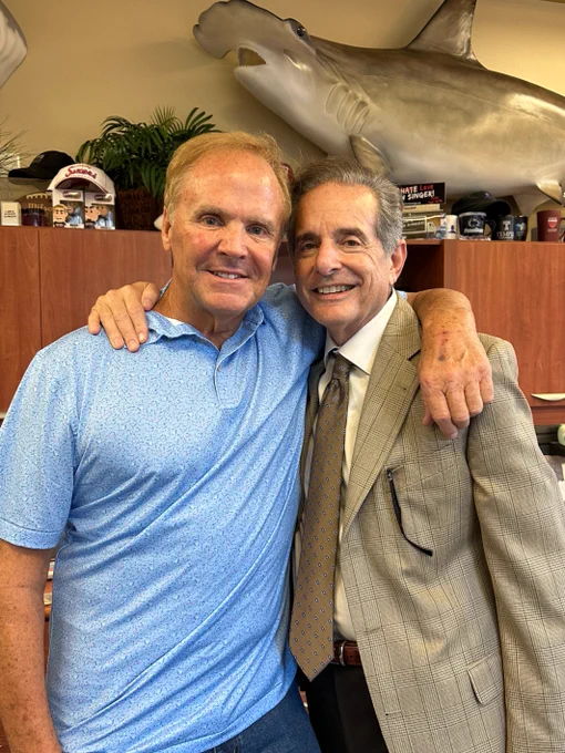 Nascar driver Mike Wallace visiting Steven Singer 