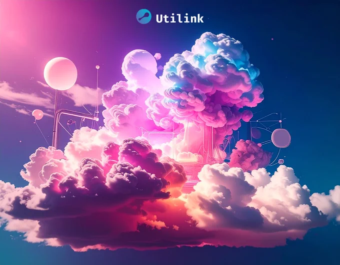 Utopian world in the clouds