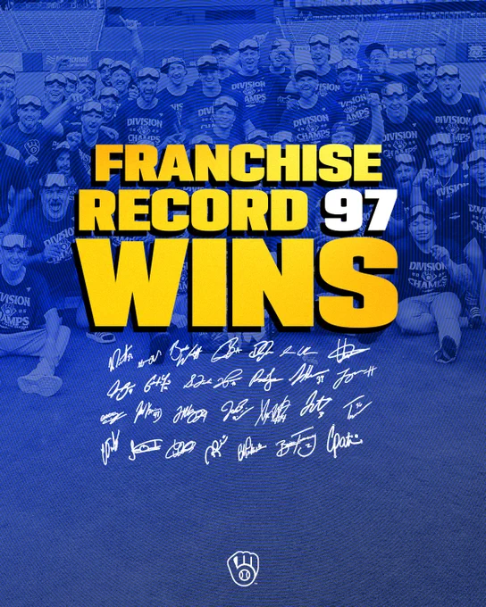 FRANCHISE RECORD 97 WINS