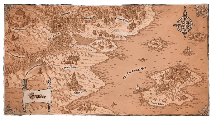 Eryndor Forgotten Map