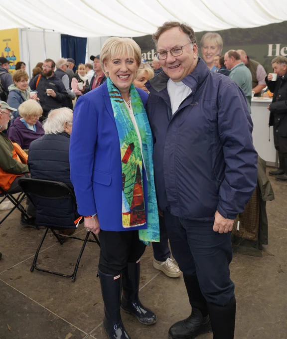 Here I am in a photograph with Heather Humphreys, a former TD and government minister. A Presbyterian from County Monaghan who is seeking election as president.