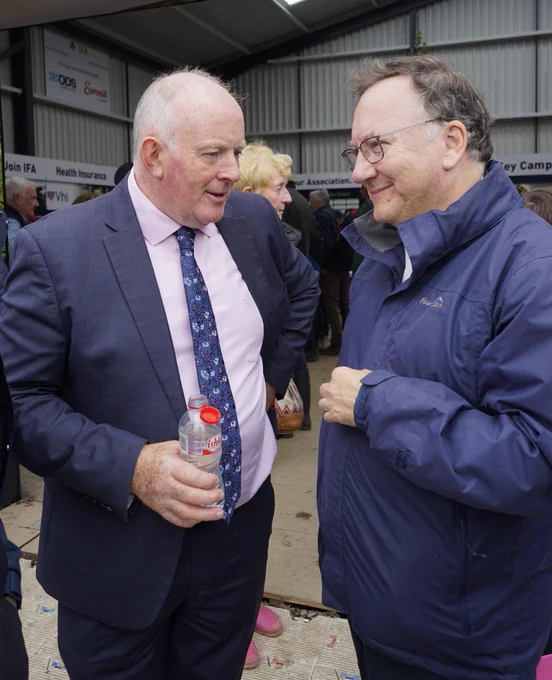 A photo of me with Francie Gorman, president of the Irish Farmers' Association (on the left)