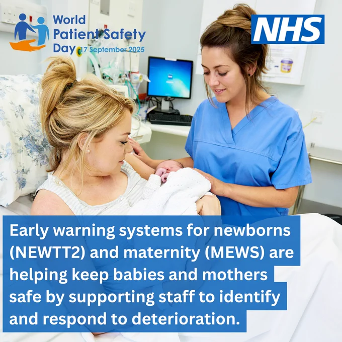 Early warning systems for newborns (NEWTT2) and maternity (MEWS) are helping keep babies and mothers safe by supporting staff to identify and respond to deterioration.