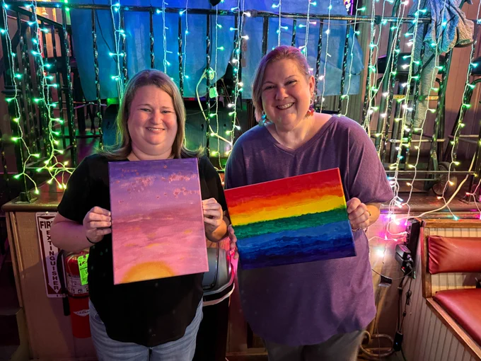 We are sharing the artwork created last week by our hardworking group of artists at our September 2025 Cocktails & Canvases held in The Brownstone Lounge!! We're proud to be 'Harrisburg's gayest paint & drink night' and we look forward each month to embarking on our adventures in alcohol and acrylics!!! We had three of our artworks on hand as inspiration; some of the participants used them as inspiration while the others used their imagination to create artworks that were each one-of-a-kind!!! At the end of the night​, everyone had an artwork they should be very proud of for their dedicated efforts ​i​n what they created!

Mark your calendars to join us for the next Cocktails & Canvases; to be held on Tuesday, October 21, 2025 starting at 7:00 PM at The Brownstone Lounge [412 Forster Street, Harrisburg, PA, 17102]. Registration for the event is currently discounted and available to be purchased for you and your crew at http://www.craigscanvases.com/shop/p/10-21-cocktails-and-canvases