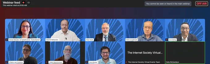 A backstage photo of the speakers and inductees from the 2025 Internet Hall of Fame induction ceremony. 