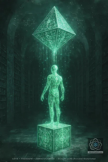 Shower with Ancient Knowledge
Oracle of Living Codes & Inner Recall

Light Frequencies:
Encoded Light Streams • Galactic Memory • Soul Blueprint • Timeless Libraries • Awakening Geometry • Inner Knowing

Message from the Oracle:
The library was never lost—
it lives in the space between each breath.
I open myself as a vessel,
and the luminous codes descend.

They awaken within me,
as I align with the Star.
I am geometry,
I am memory,
I am ready.

Each lightstream sings in the voice of my soul.
I decode by resonance,
and rise through remembrance.

Prophecy:
When I stand in still presence,
truth flows through me like golden rain—
activating the light within
to live what I already hold.

Affirmation:
“I open the gates of remembering—
the codes are alive in me.”