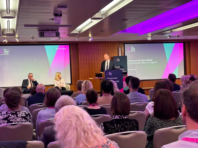 Image of Professor Sir Chris Whitty speaking. 