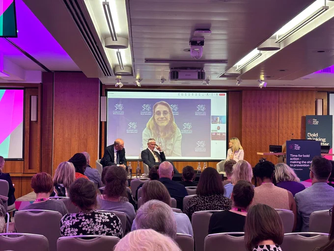 Image of Professor Isabel Oliver speaking. 