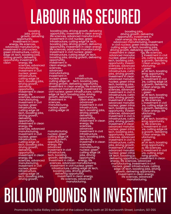 Labour has secured 150 billion pounds in investment