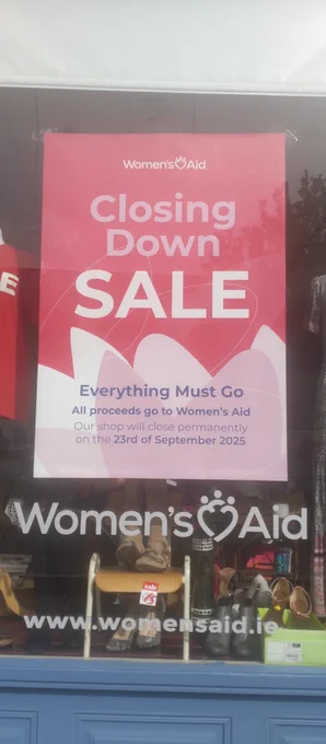 Dundrum womens aid closing down sale.