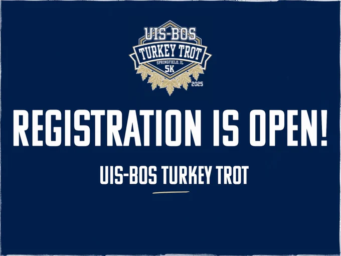 Graphic with text saying “registration is open for the UIS-BOS TURKEY TROT”