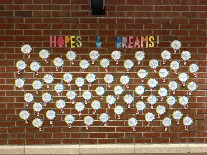 Parents of students at Wrigley Elementary (Morgan County) were all given a chance to write their hopes and dreams for their child as part of the Hopes and Dreams Wall.
