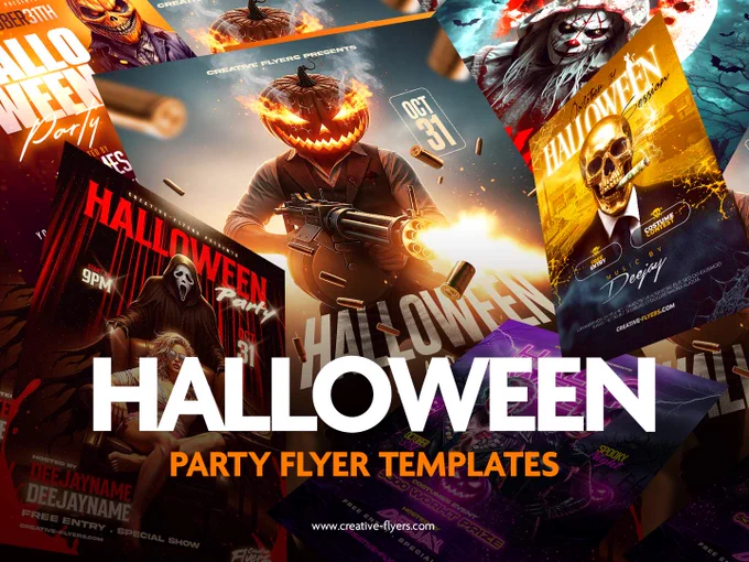 Creative halloween flyer template