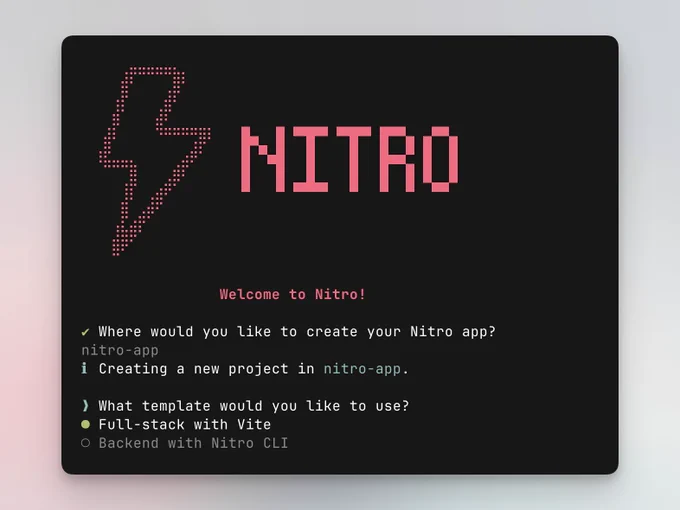 A new way to create a Nitro x Vite application