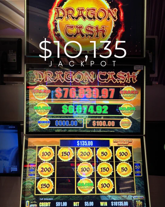 A lucky guest just landed a $10,135 jackpot on Dragon Cash in our High Limit area! Luxury, excitement, and a little bit of fire — that’s how we do it at Scarlet Pearl.  #OrchidRoom #DragonCash #HighLimitLife #LuxuryGaming  #PlayInStyle #ScarletPearlVibes