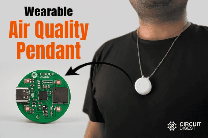 Wearable Air Quality Monitor Pendant using STM32 & SGP40 Sensor