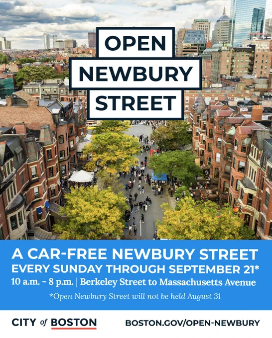 graphic with text: open newbury street