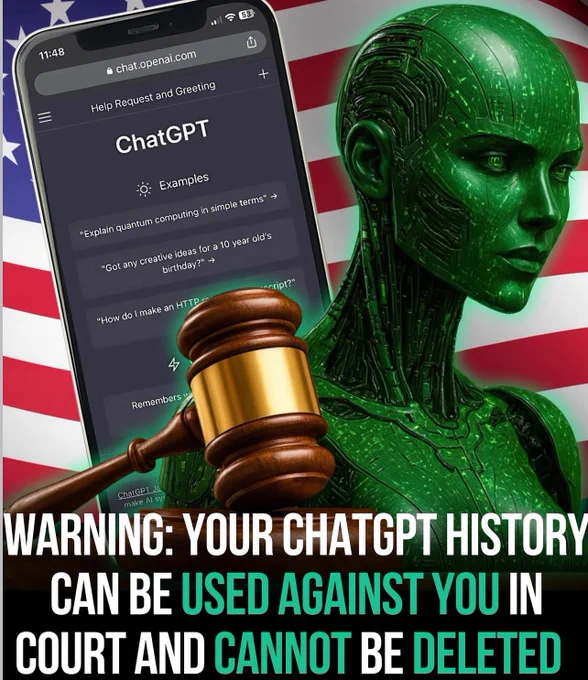 Your ChatGPT chats can be used in court!