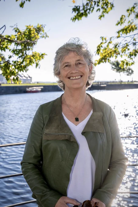 Catherine Connolly pictured at riverside
