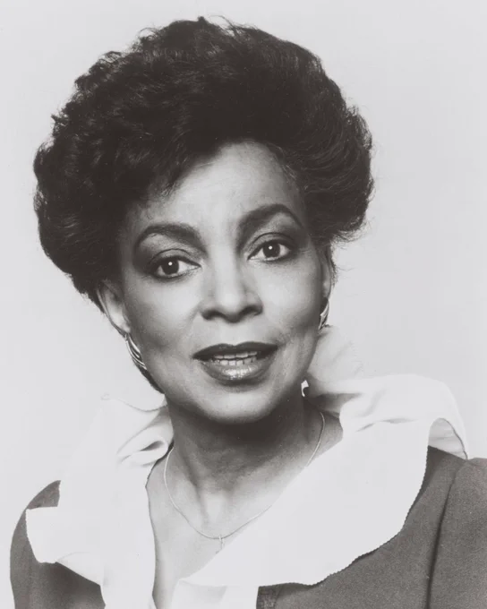 A black and white headshot of actress Ruby Dee. Digital Collection Image 58211457