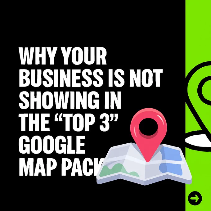 Why Your Business Is Not Showing in the "Top 3" Google Map Pack
You’re not alone. Every day, potential customers are searching for businesses just like yours, but if you’re not in the top 3 spots on Google Maps, you’re losing out. 
Here’s why your business isn’t ranking at the top and what you can do to change that.
✅ Your Google Business Profile Isn’t Fully Optimized
If your business name, address, and phone number (NAP) are different across the web, Google won’t trust your listing. Keep your details accurate and updated everywhere.
✅ Weak Customer Reviews
Google favors businesses with strong, frequent, and high rated reviews. Inspire happy customers to leave reviews and always respond to them professionally.
✅ Poor Local SEO Optimization
If your website and Google Business Profile aren’t optimized with relevant local keywords, you’ll struggle to rank. Use location specific keywords naturally in your content.
✅ Lack of Engagement on Your Google Business Profile
Posting updates, adding