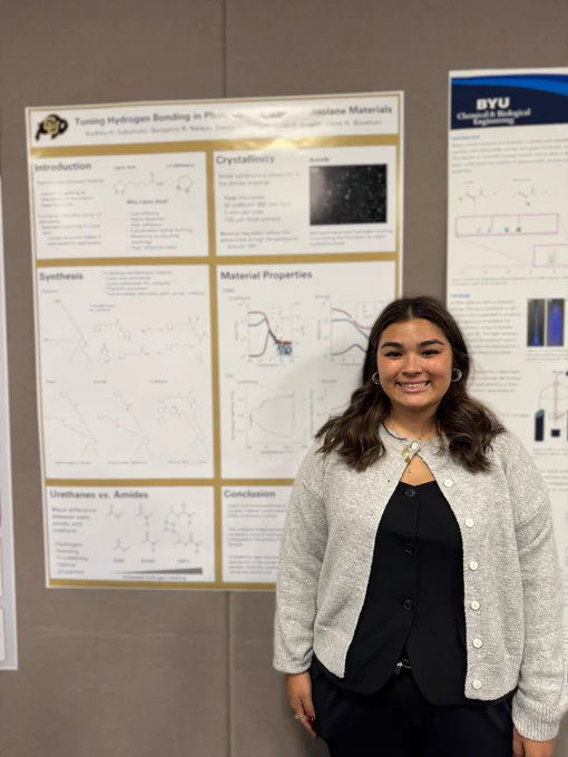Audrey with her poster