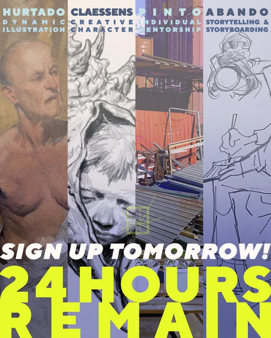 Poster advertising new Underpaint Academy term opening for registration in twenty-four hours