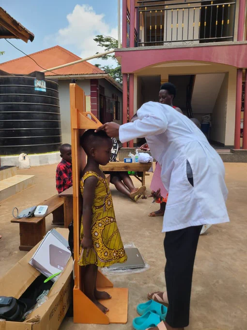 Anthropometry was taken for the little ones.
