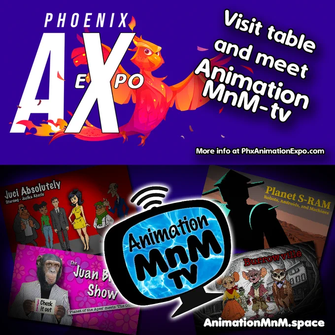 AnimationMnM will be at the Phoenix Animation Expo (PhxAnimationExpo).