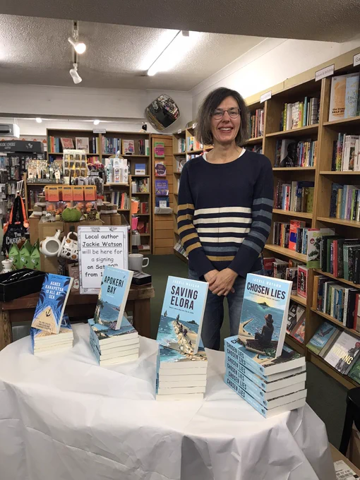 Jackie Watson in The Guisborough Bookshop for her book signing