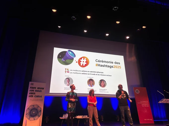 Cérémonie des hashtags, vue de la scène
