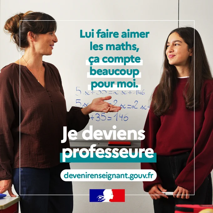 Lui faire aimer les maths, ça compte beaucoup pour moi. Je deviens professeure.