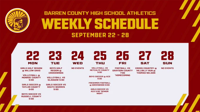 weekly schedule