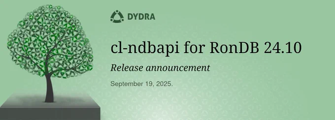 cl-ndbapi for RonDB 24.10

September 19, 2025. Release announcement.
