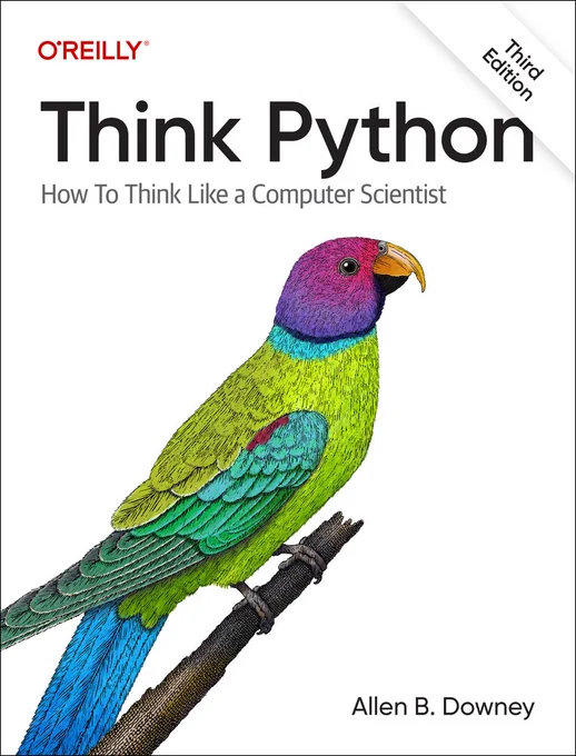 Libro "Think Python" de O'Reilly para aprender Python.