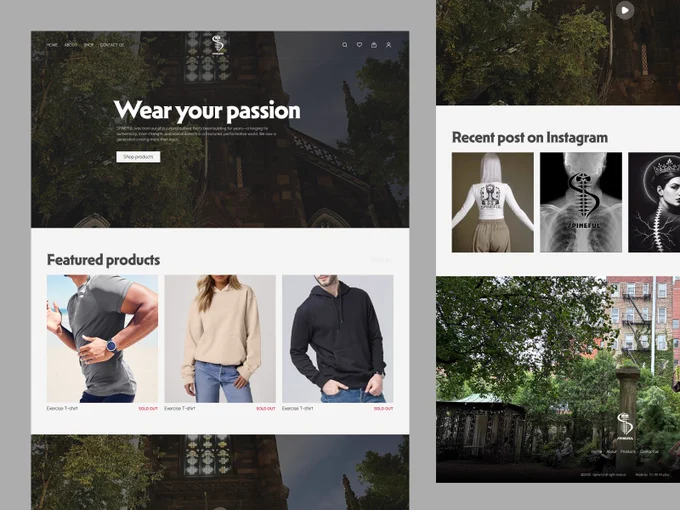 e-commerce design, clothing brand, UI UX design, landing page, fashion, e-commerce page UI/UX
