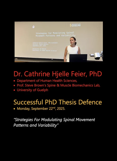 A photo of Cathrine at her defence, in front of a projected title screen with the same title of her thesis that is listed in this posting.