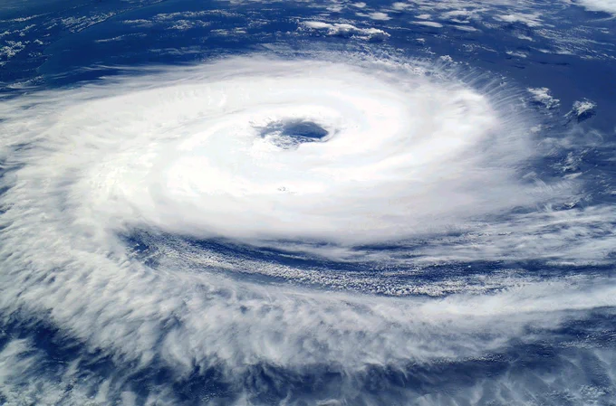 This image shows a view of a cyclone.