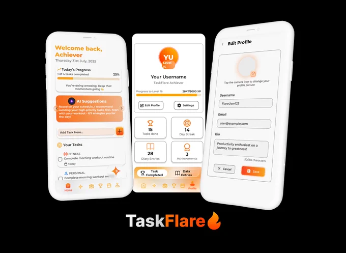 TaskFlare 🔥- No. 1 productivity application ⭐

Stay tuned and retweet to get more updates.