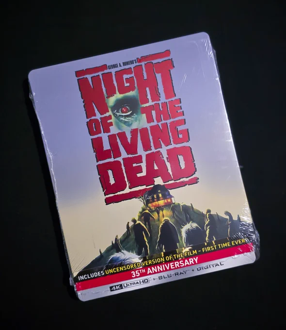 The brand new Night of the Living Dead 4K blu-ray DVD just got delivered!